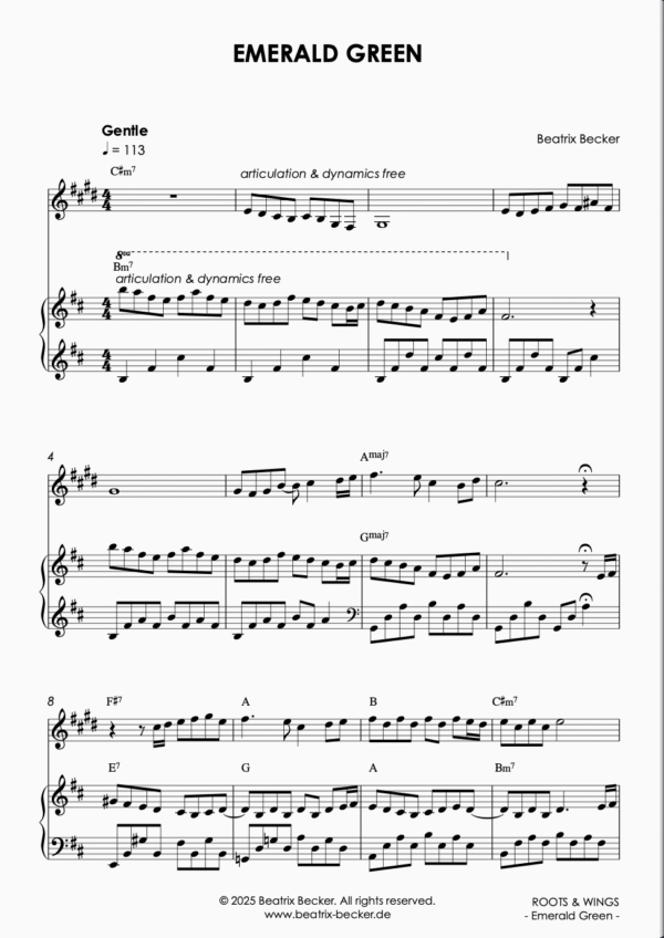 Emerald Green - clarinet & piano - Image 2